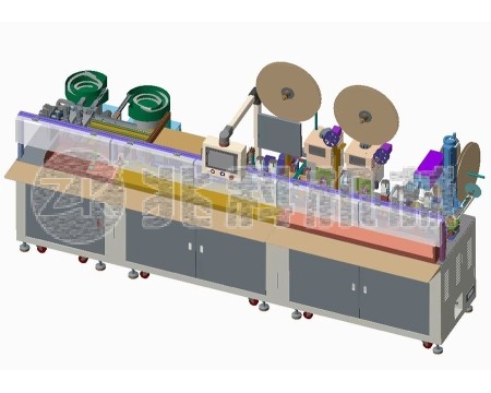 全自動雙頭穿號碼管插膠殼端子機(jī)